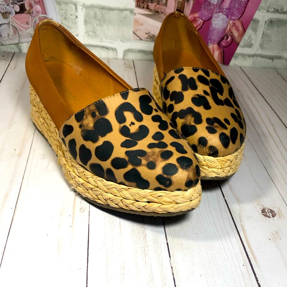 Nomad Brand - Leopard Print Espadrilles - Size 8